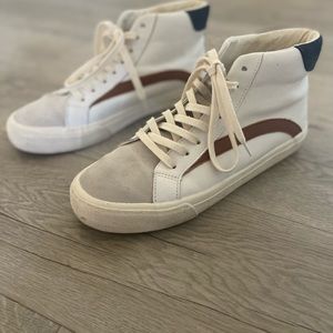 Madewell Sidewalk High-Top Sneakers in Leather